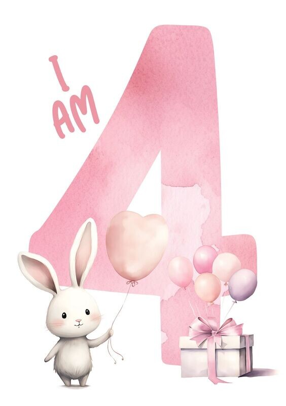 I Am 4 Bunny UV DTF