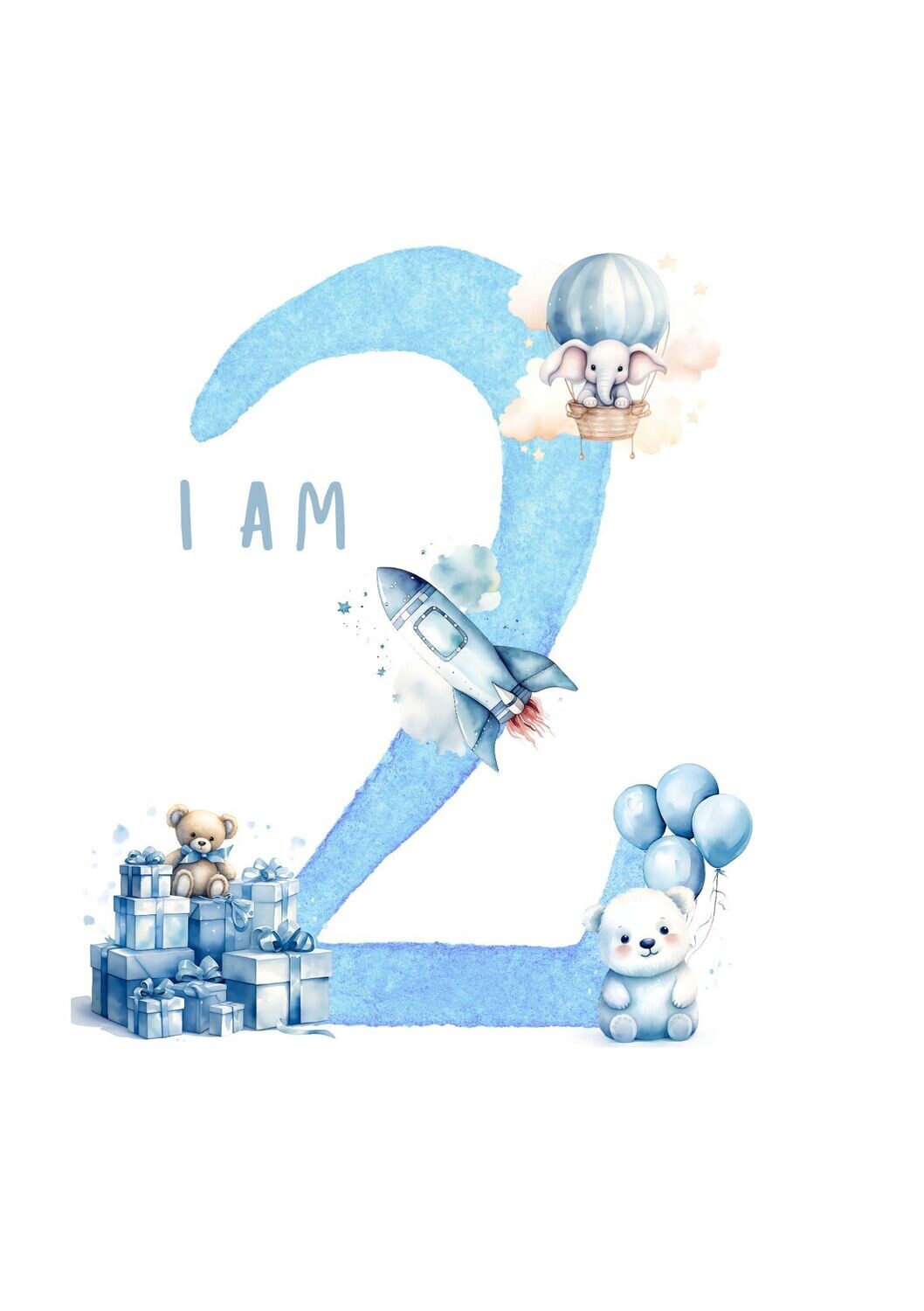 Blue I Am 2 UV DTF