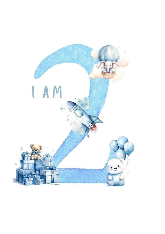 Blue I Am 2 UV DTF