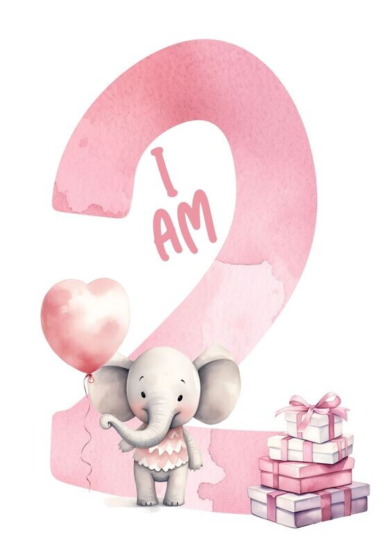 I Am 2 Elephant UV DTF