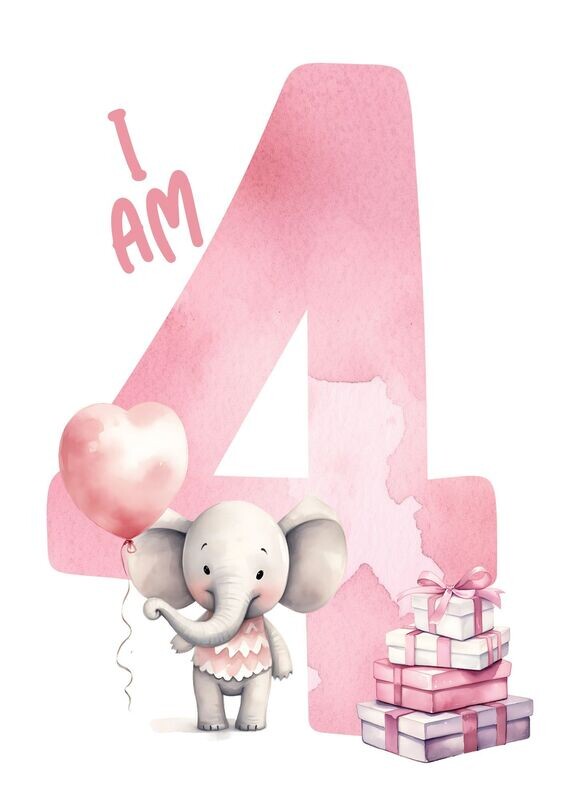 I Am 4 Elephant UV DTF