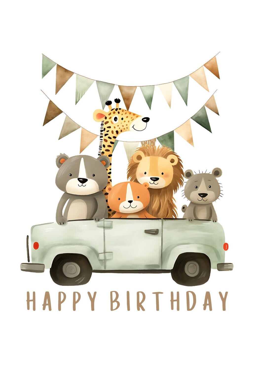 Birthday Safari Design Two DTF