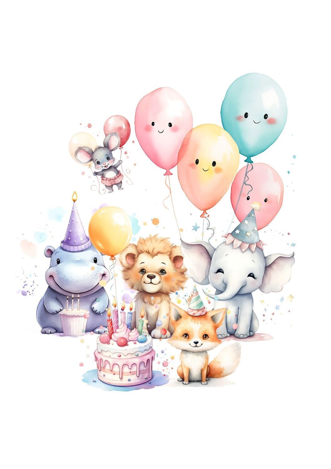 Birthday Friends Balloon UV DTF