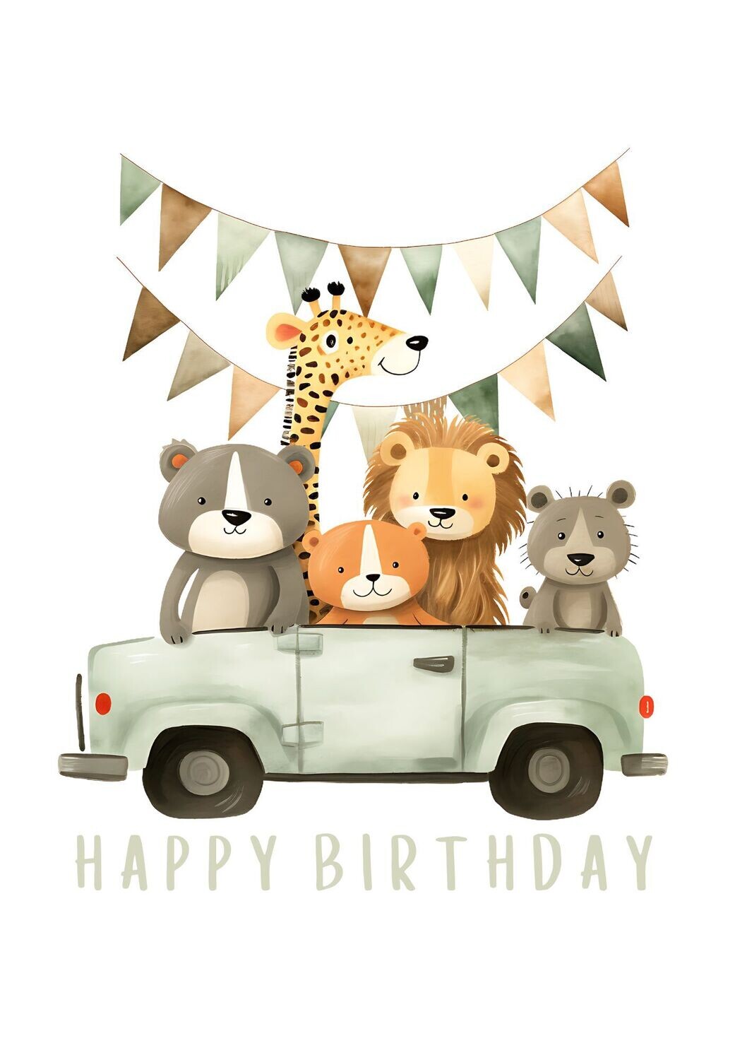 Birthday Safari Design One UV DTF