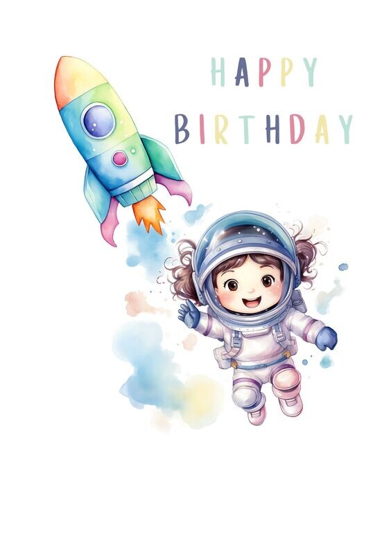 Birthday Rocket UV DTF