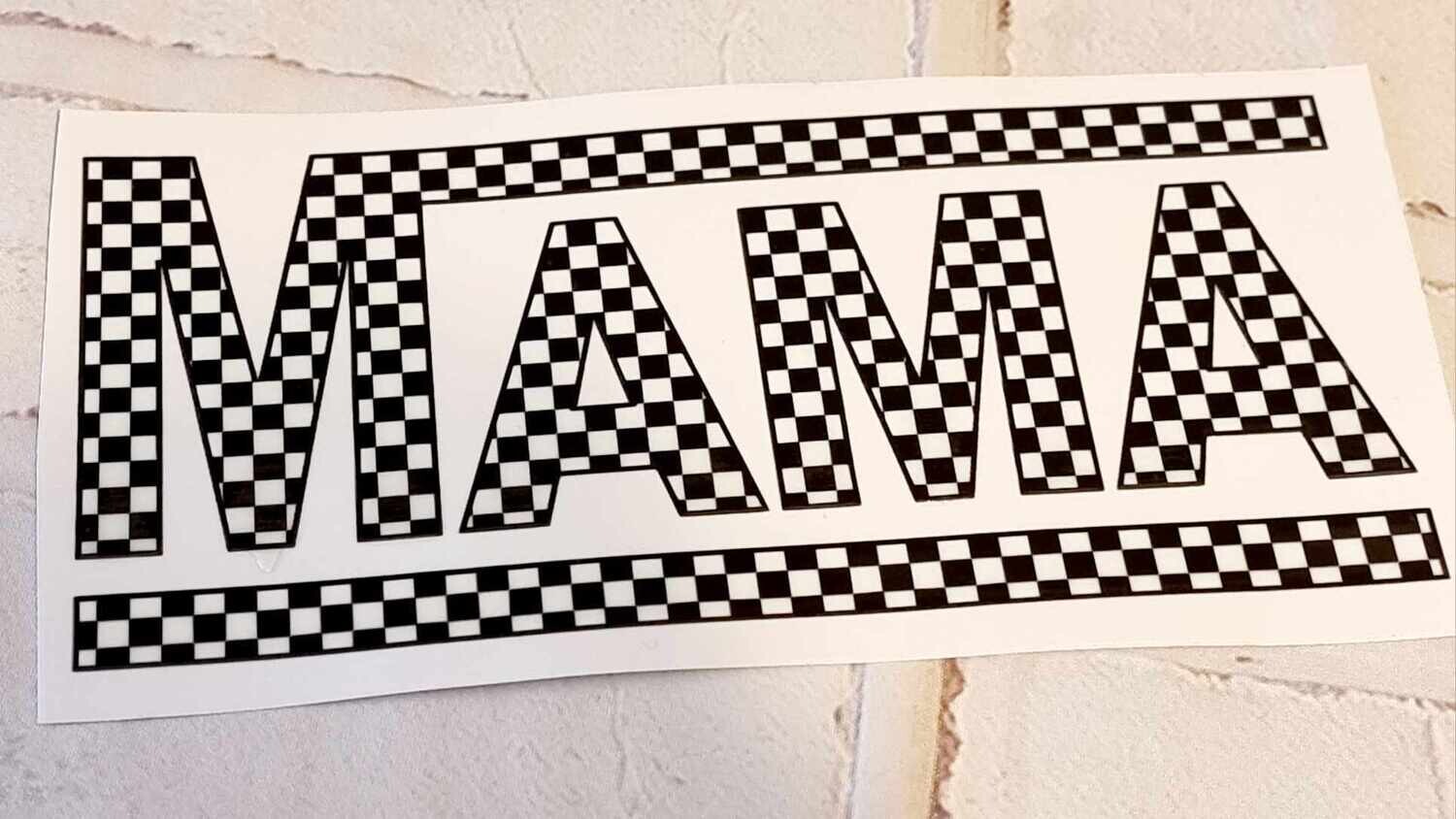 Checkered MAMA UV DTF
