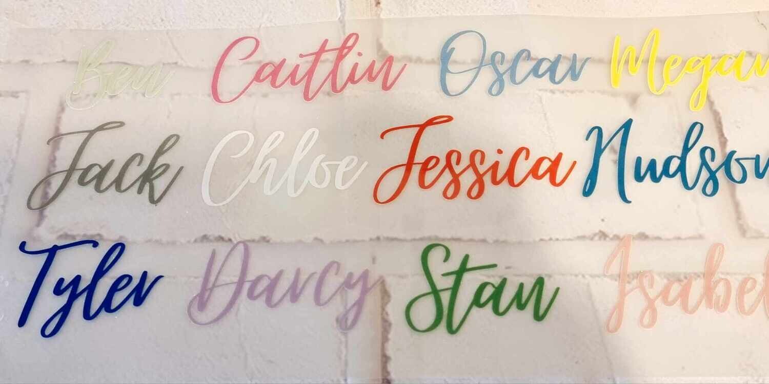 1 Word/Name DTF Decal