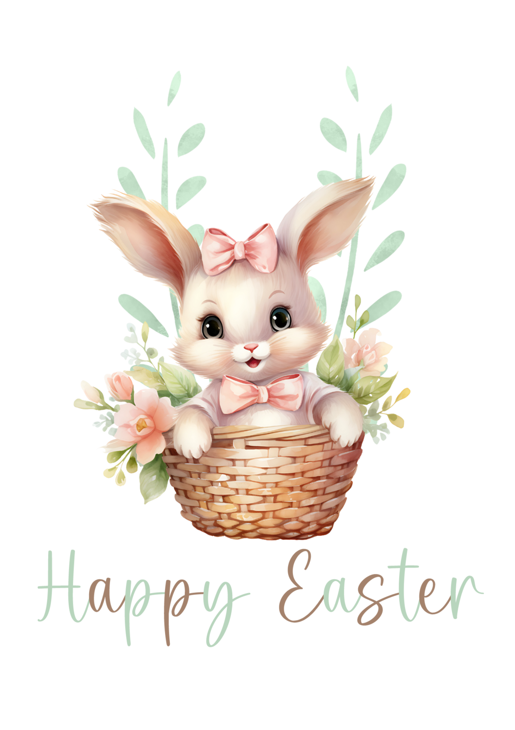 Easter Bunny Basket Design 1 DTF