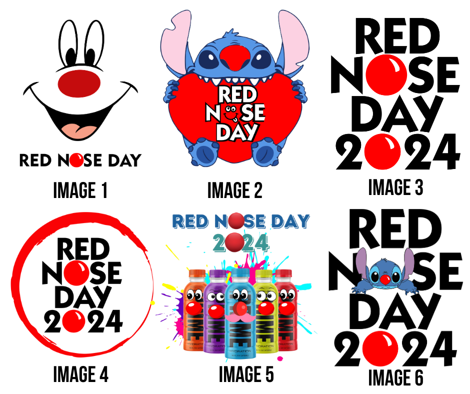 Red Nose Day 2024 DTF Decal