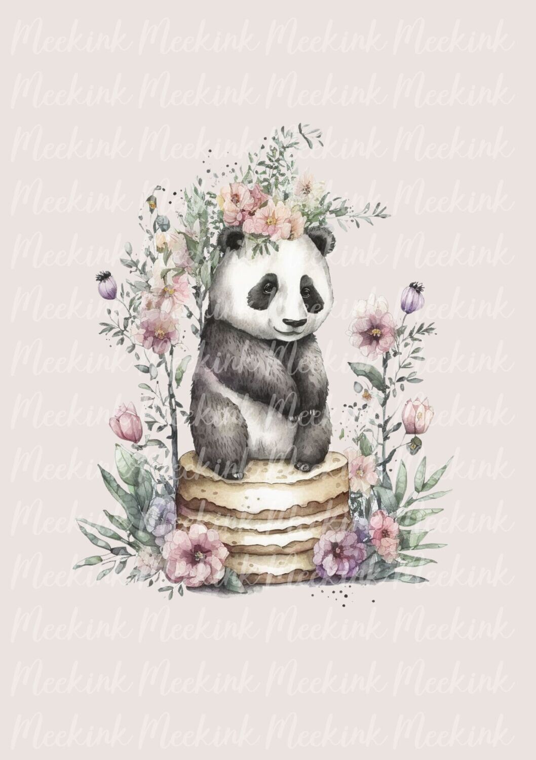 Floral Panda Design Two