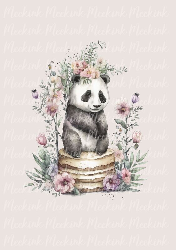 Floral Panda Design Two