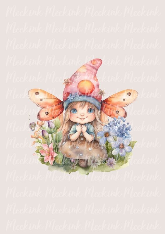 Butterfly Gnome Girl Design Two