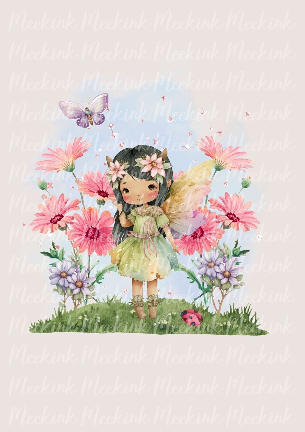 Whimsical Black Haired Fairy