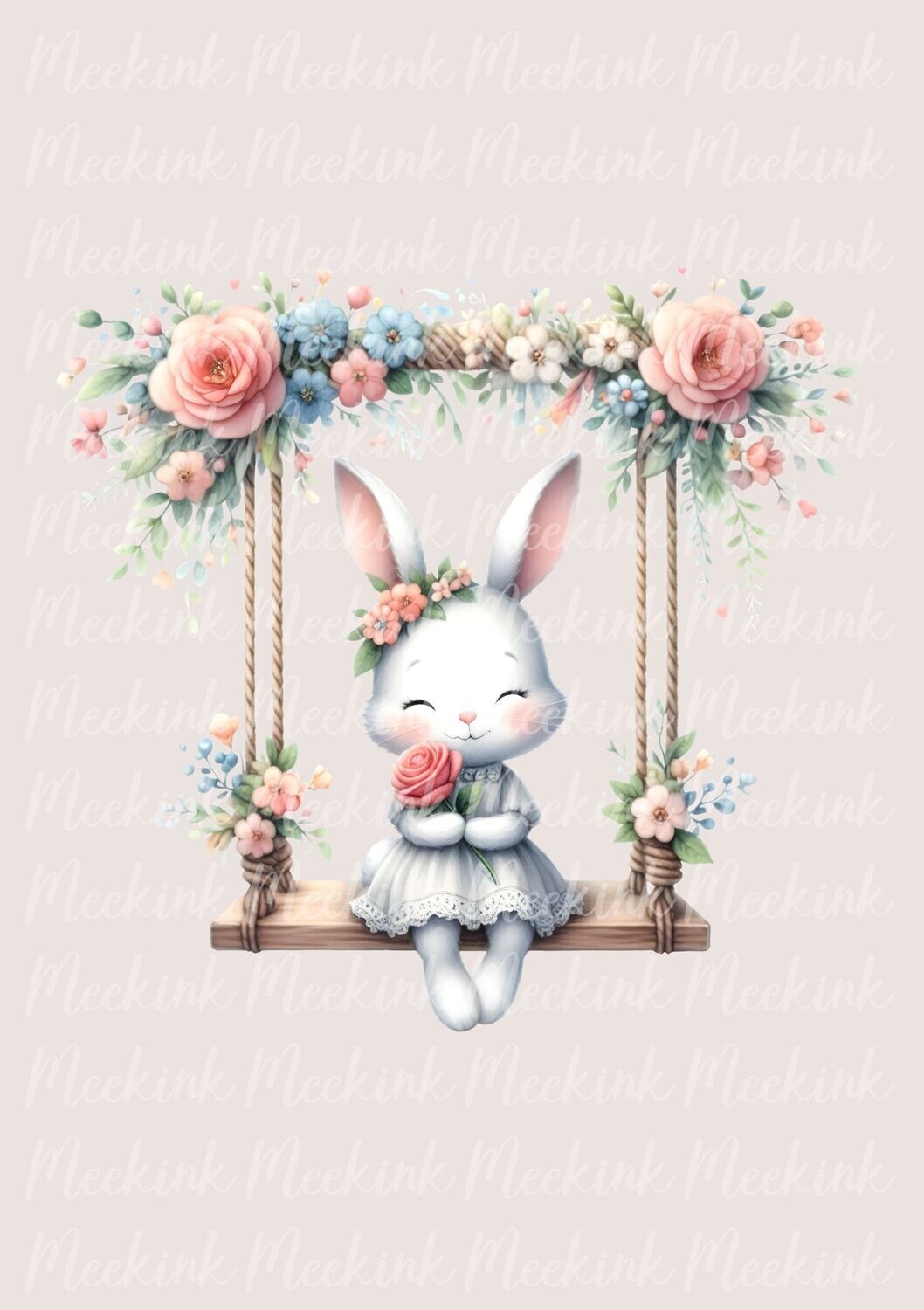 Bunny On A Swing