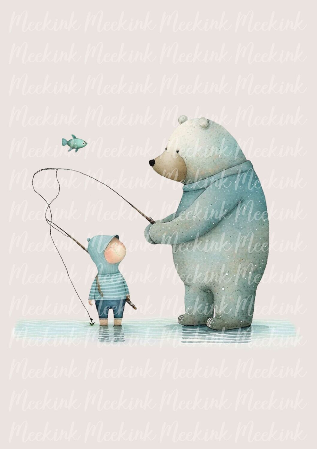 Daddy &amp; Child Bear Fishing