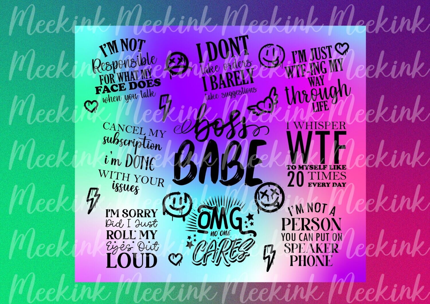 Boss Babe 20oz Tumbler Wrap Sub Sheet