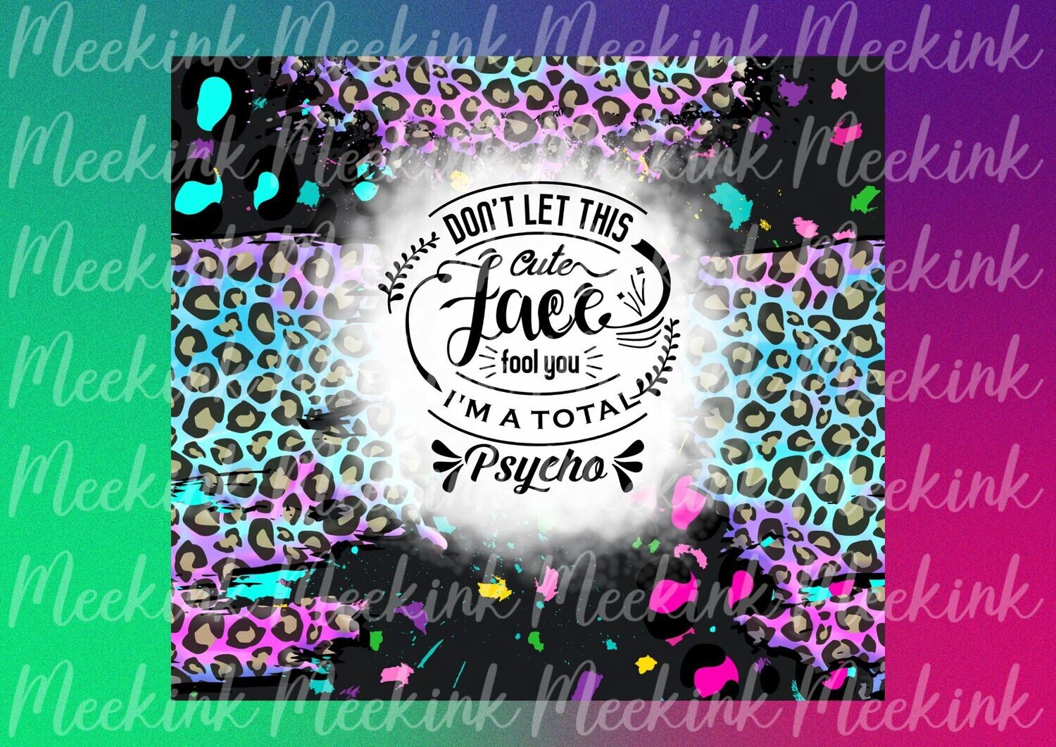 Cute Face Psycho 20oz Tumbler Wrap Sub Sheet