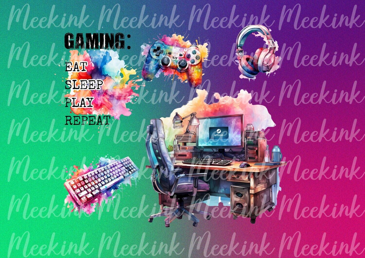 Gamer 20oz Tumbler Wrap Sub Sheet