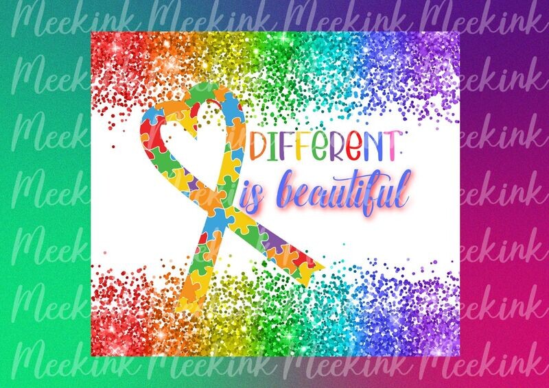 Beautiful Is Different 20oz Tumbler Wrap Sub Sheet