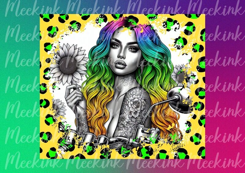 Colourful Hair Woman 20oz Tumbler Wrap Sub Sheet