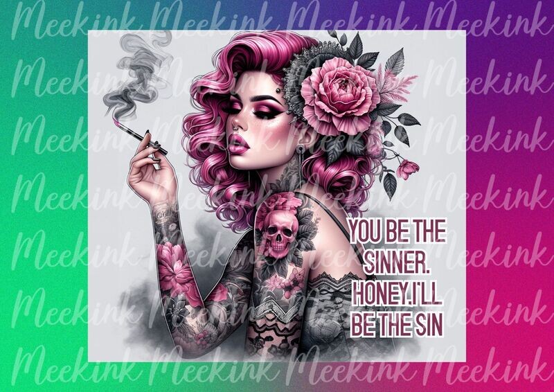 Sinner 20oz Tumbler Wrap Sub Sheet