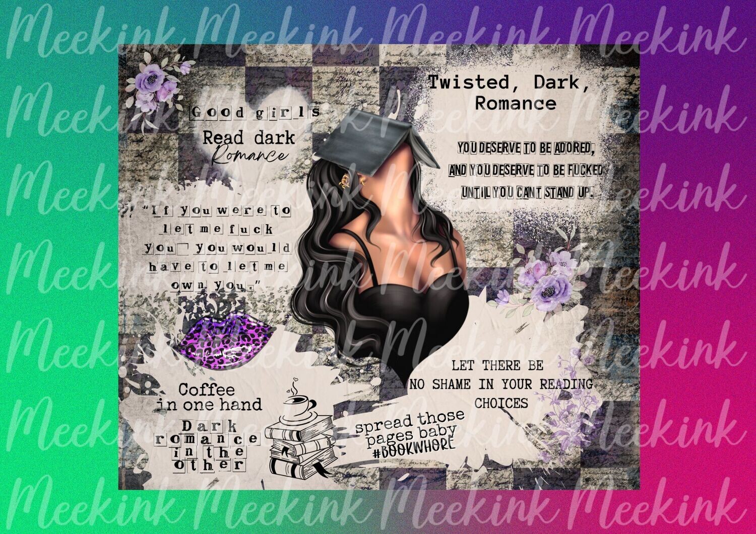 Smutty Dark 20oz Tumbler Wrap Sub Sheet