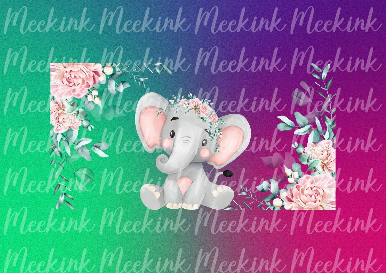 Safari Elephant 12oz Sippy Cup Wrap Sub Sheet