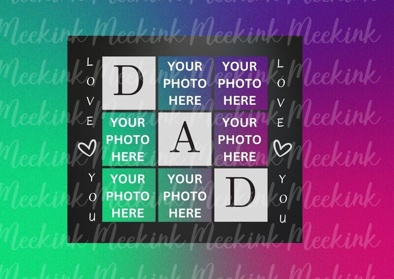 Dad Picture 20oz Tumbler Wrap Sub Sheet