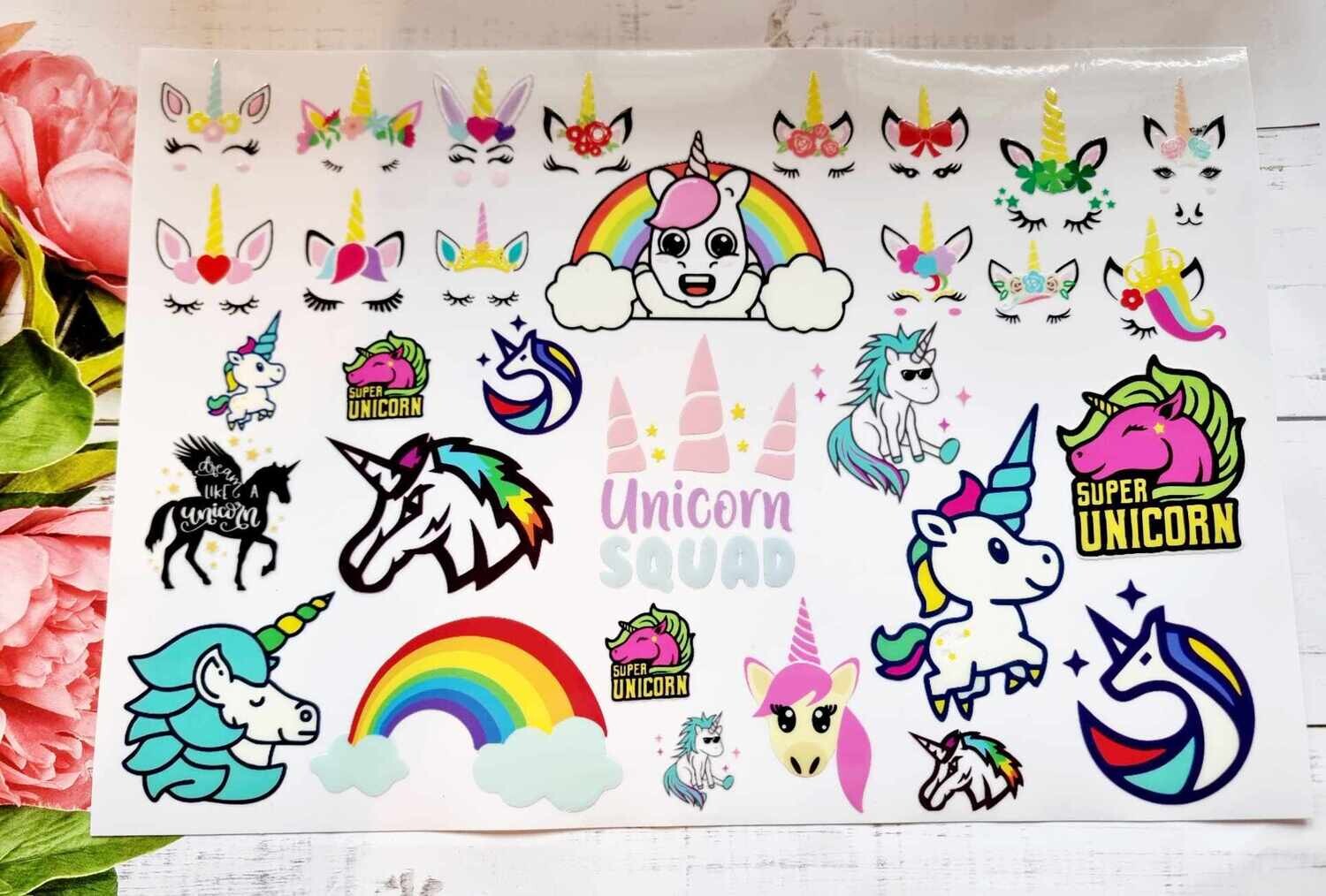 Unicorn A4 Theme Sheet