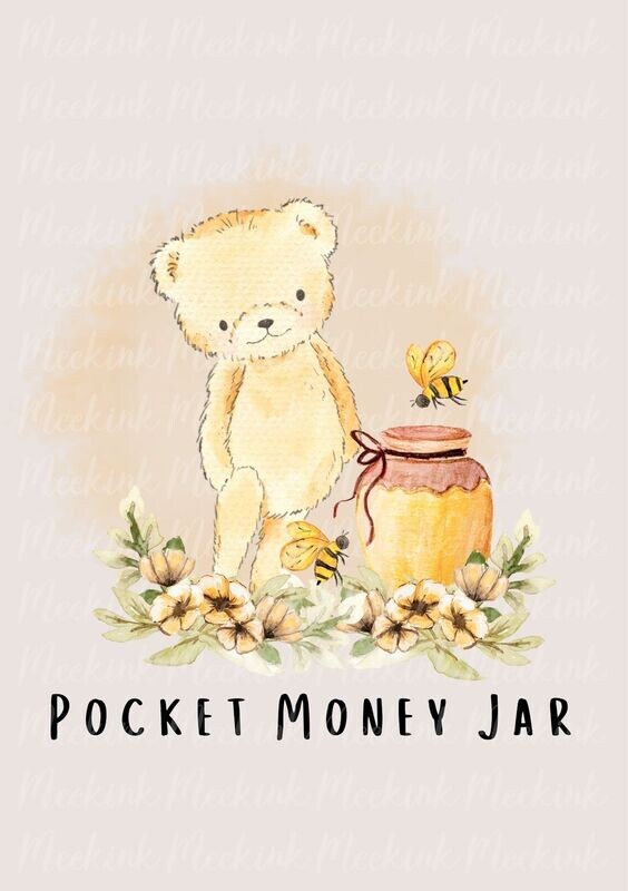 Pocket Money Jar Money Tin UVDTF