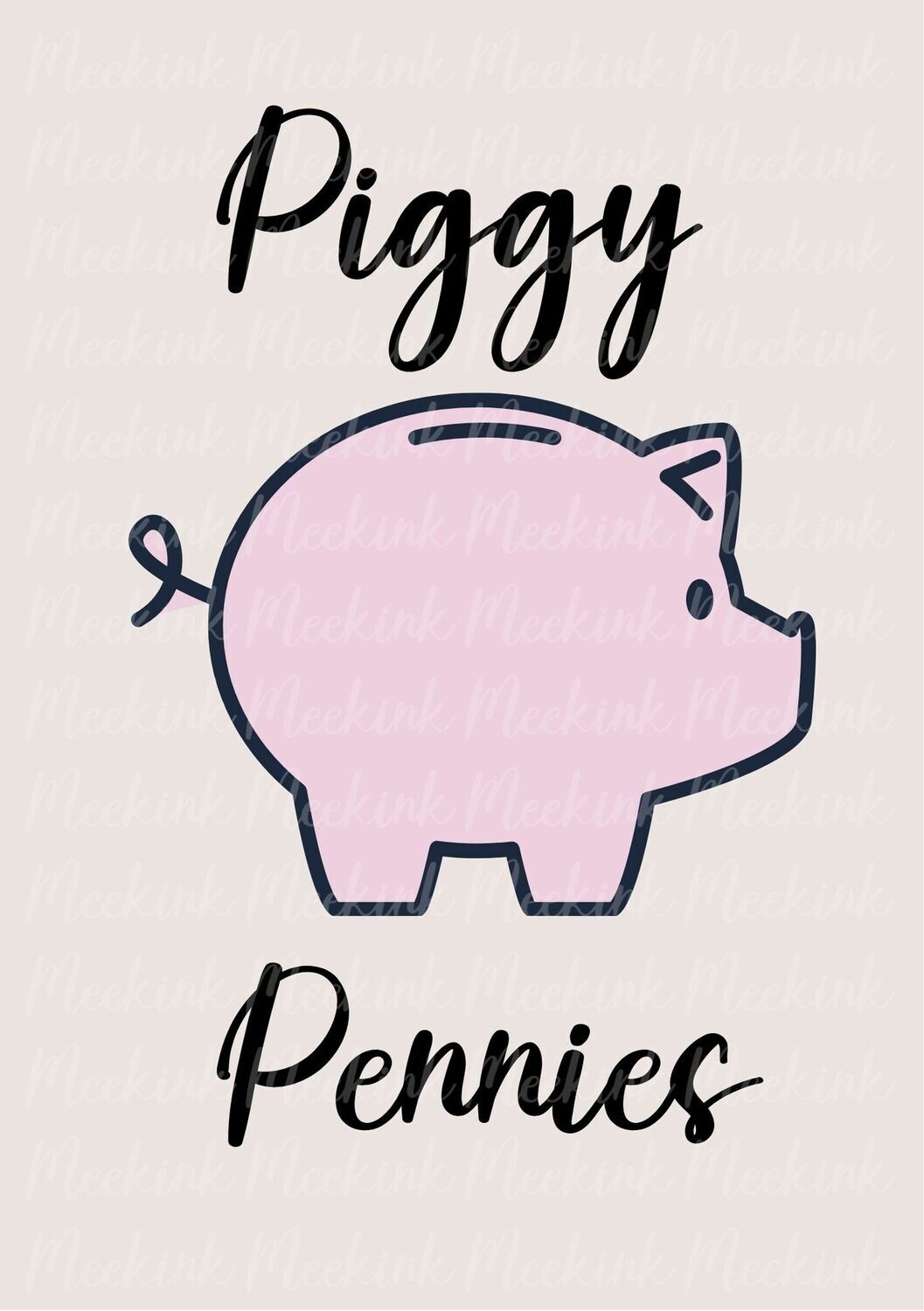 Piggy Pennies Pink Money Tin UVDTF