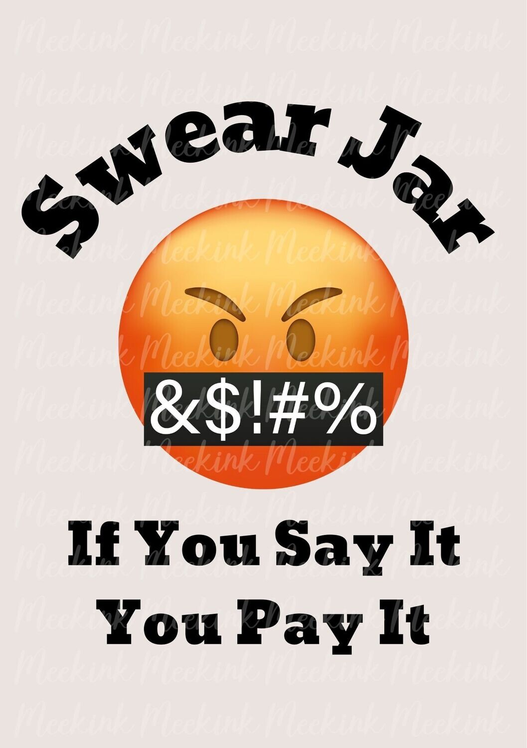 Swear Jar Money Tin UVDTF