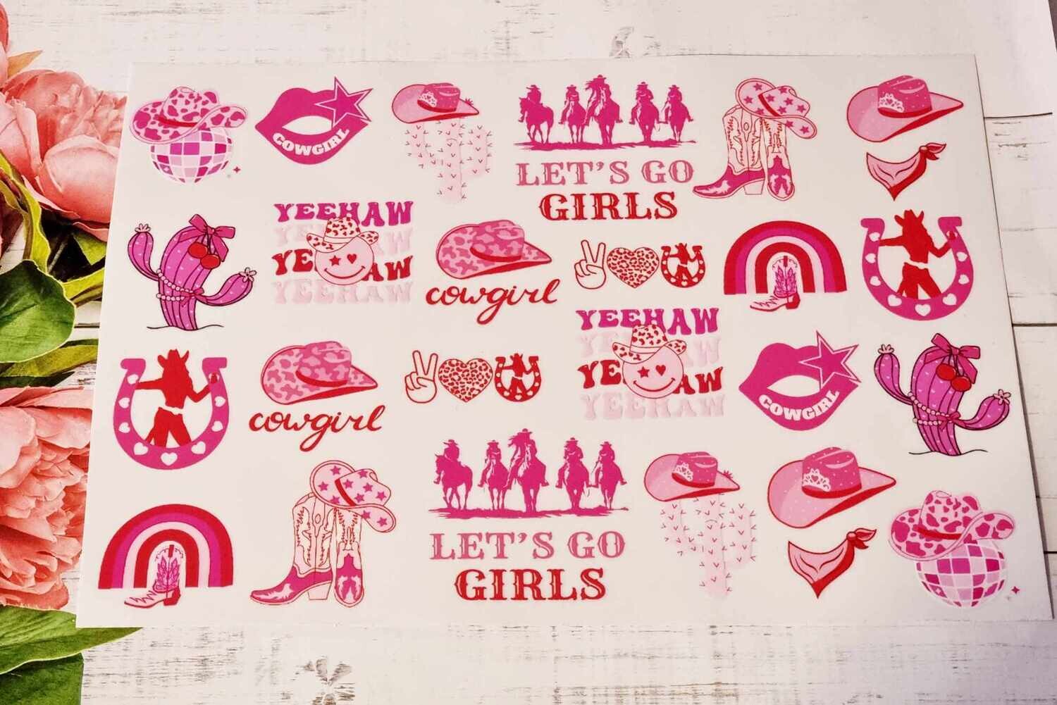Let&#39;s Go Girls A4 Theme Sheet