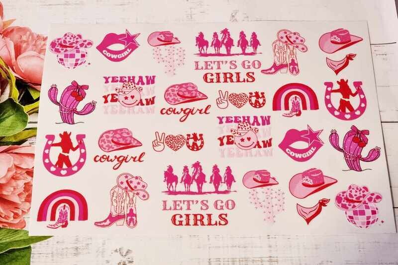 Let&#39;s Go Girls A4 Theme Sheet