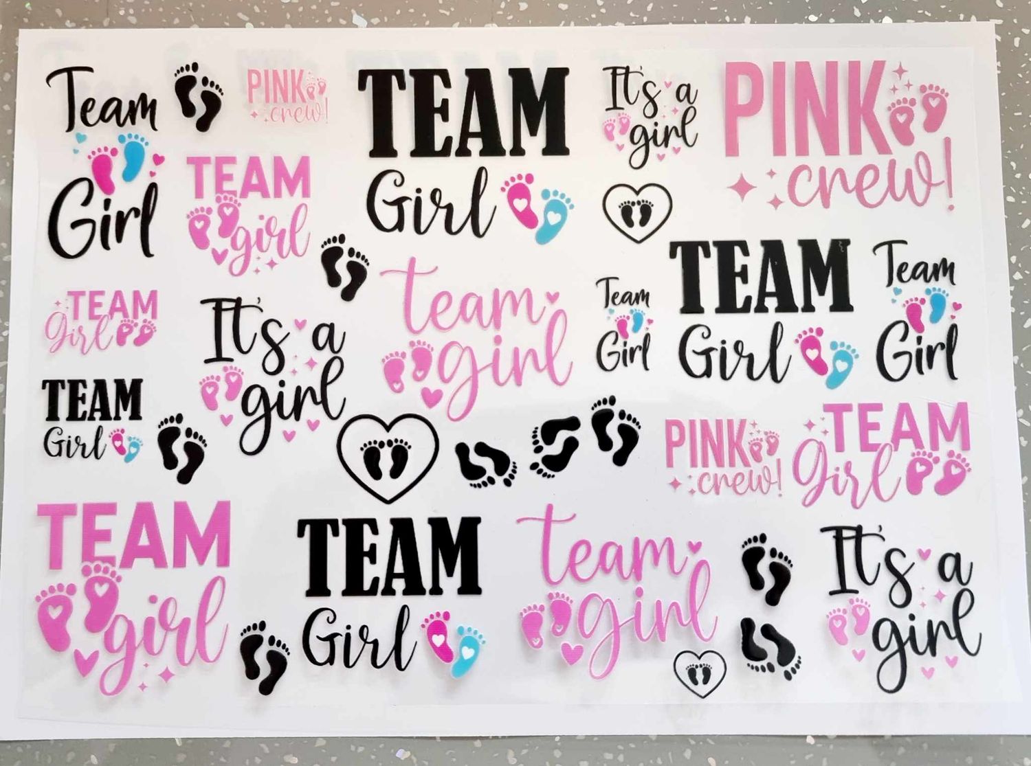 Team Girl A4 Theme Sheet