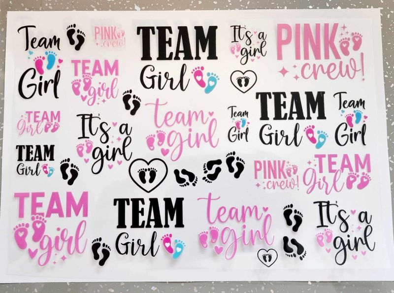 Team Girl A4 Theme Sheet