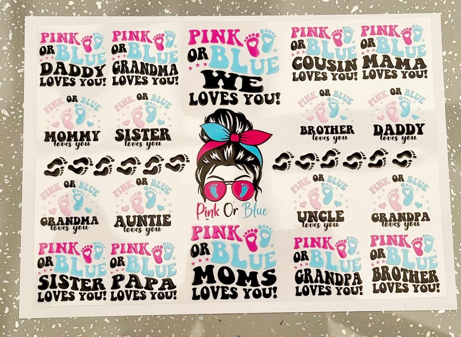 Baby Shower A4 Theme Sheet