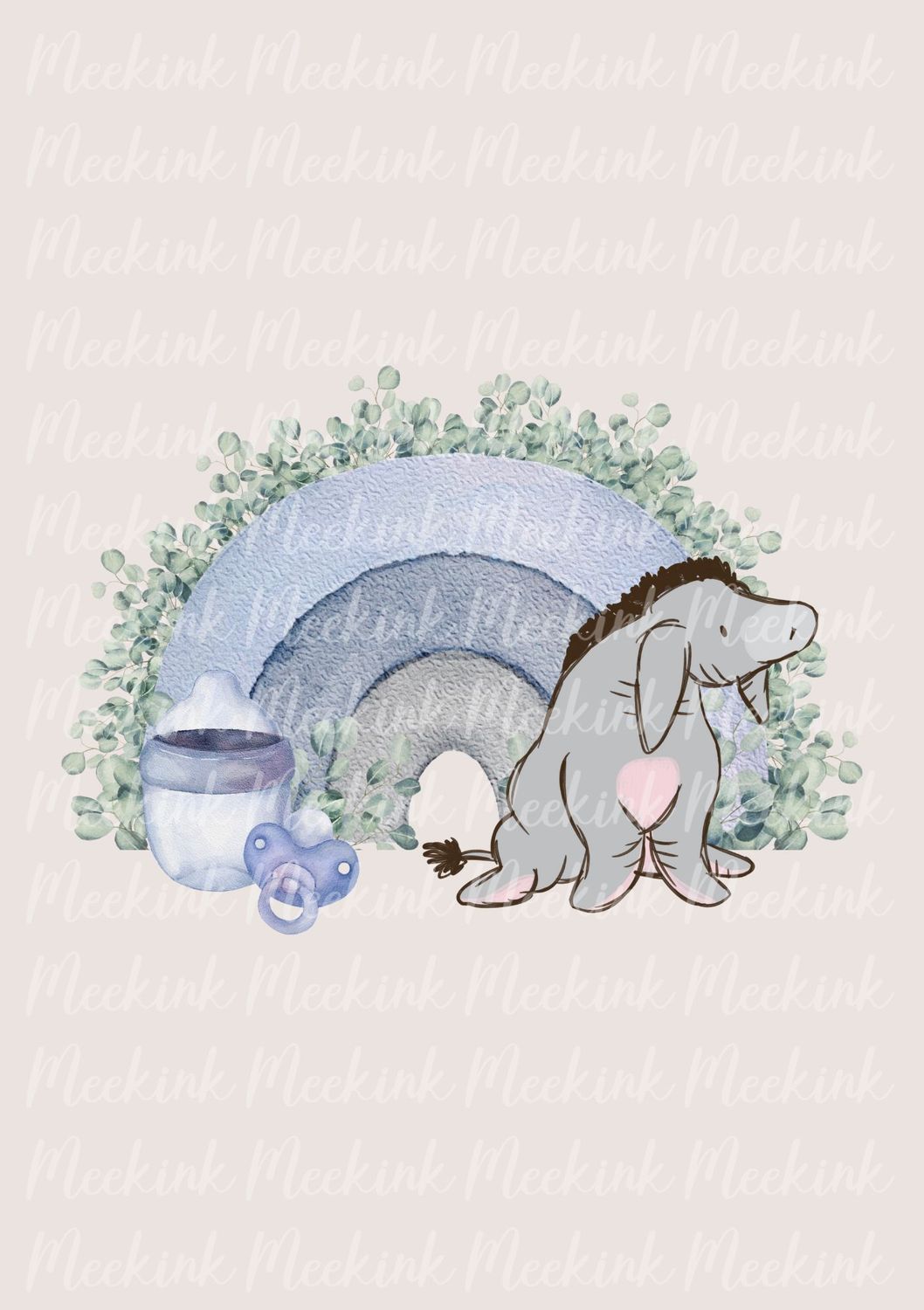 Blue Eucalyptus Baby Shower
