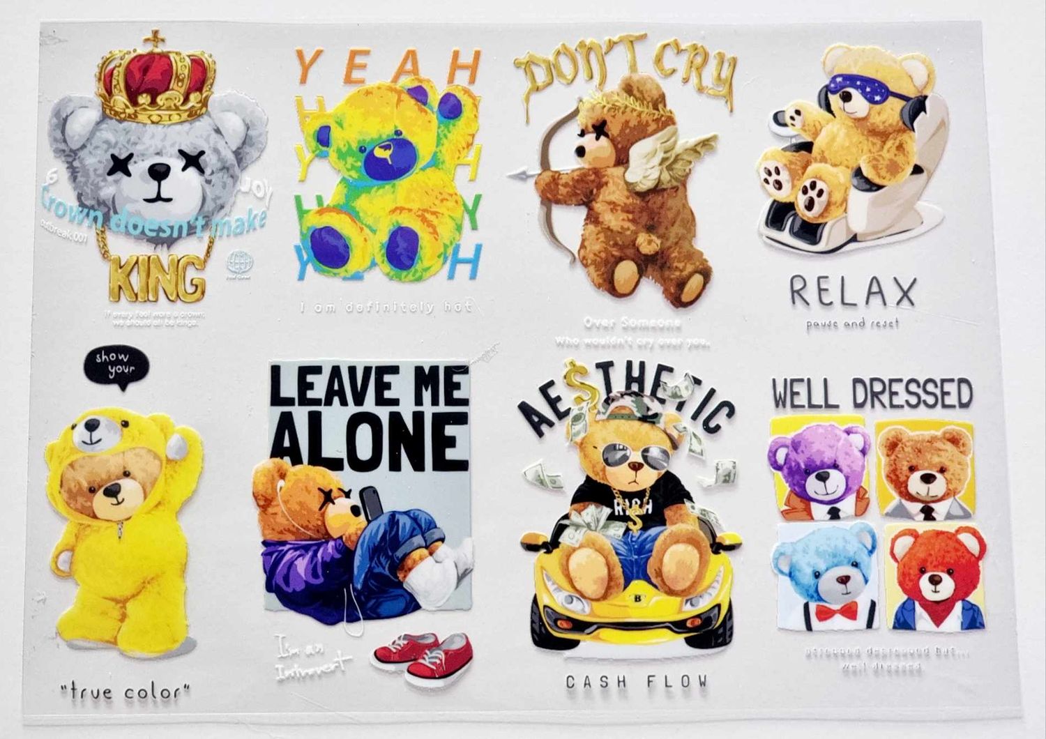 Bears Sheet 8 A4 Theme Sheet