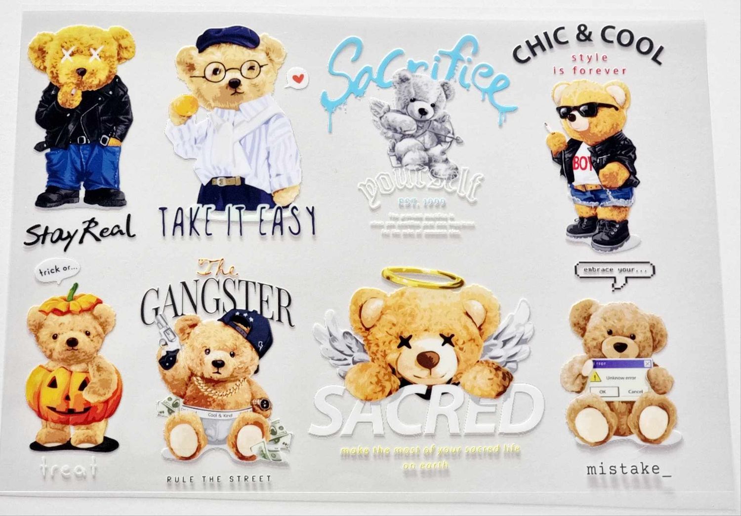 Bears Sheet 25 A4 Theme Sheet