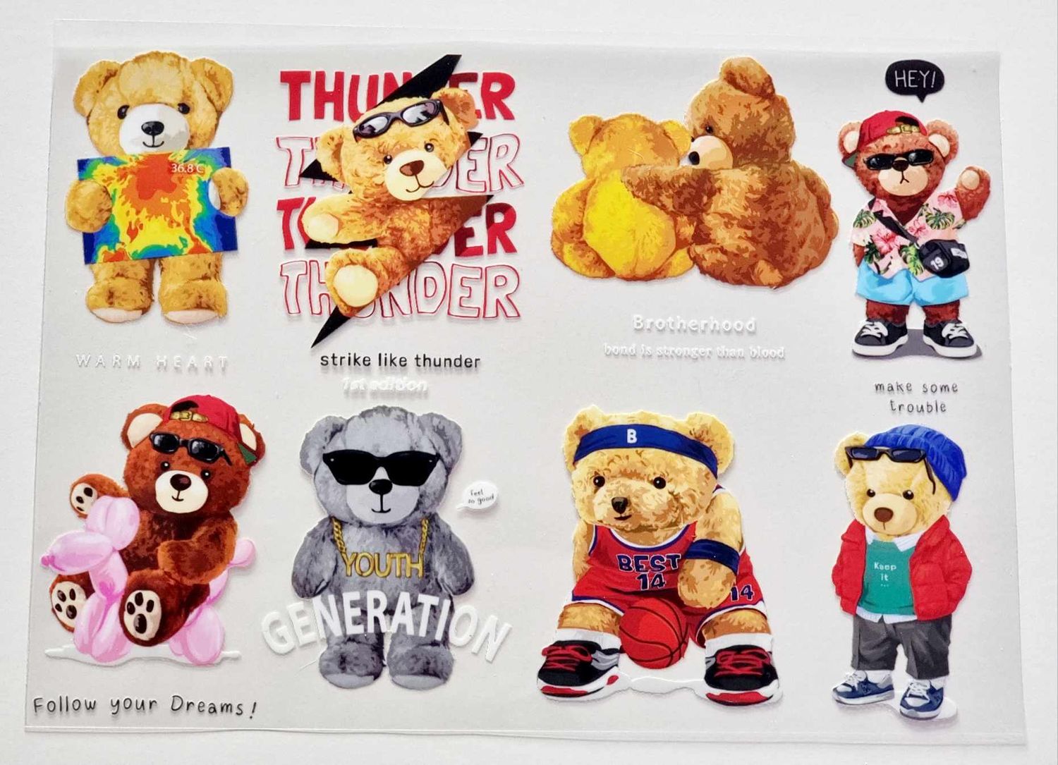 Bears Sheet 16 A4 Theme Sheet