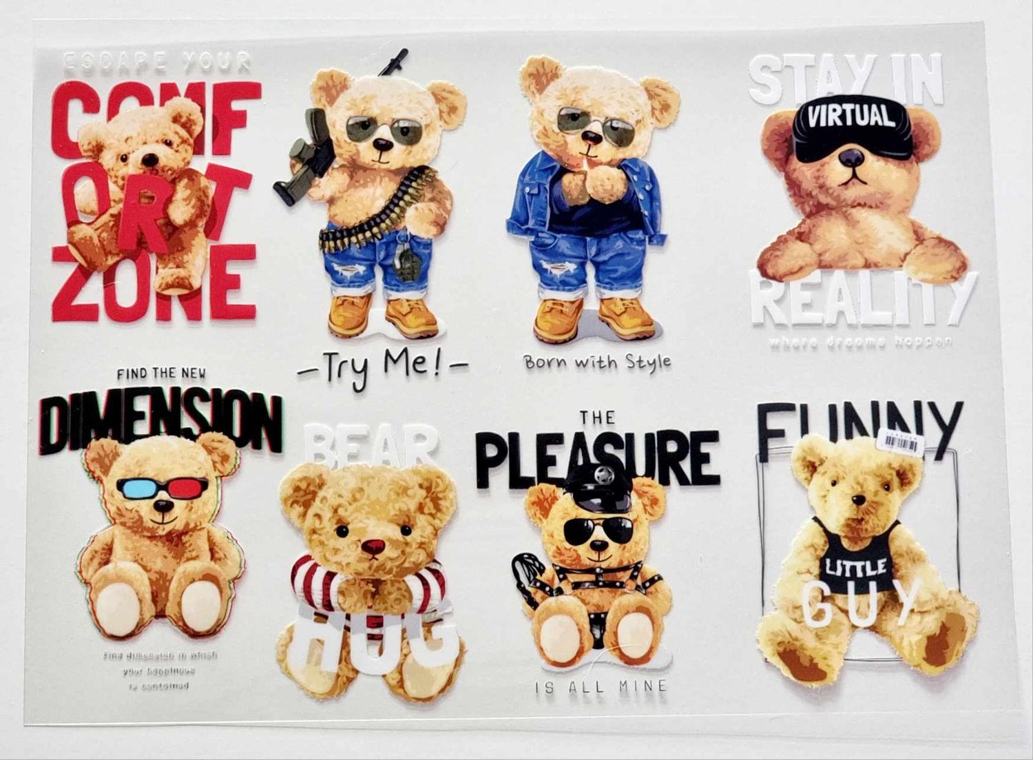 Bears Sheet 22 A4 Theme Sheet