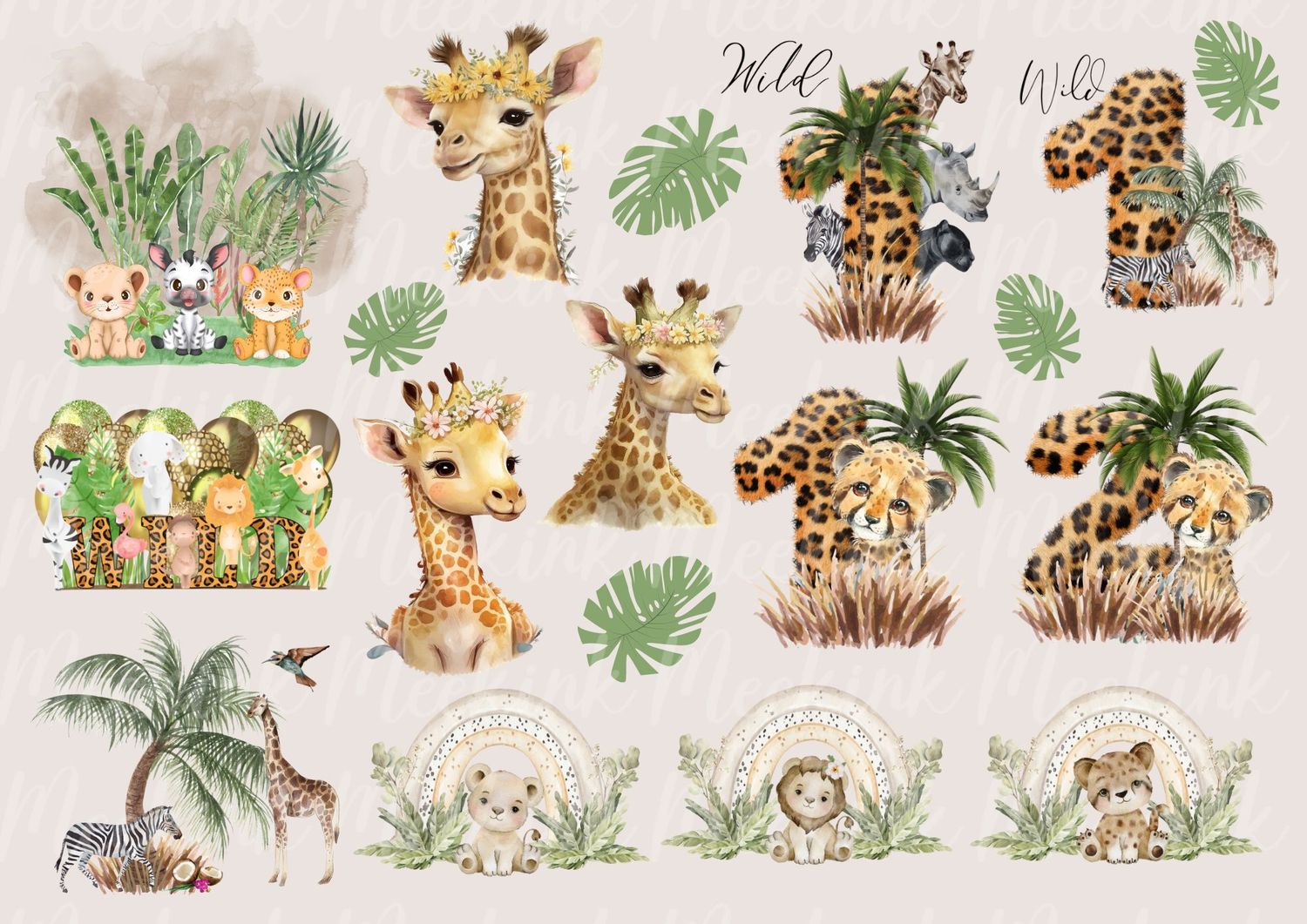 Safari Collection A4 Theme Sheet