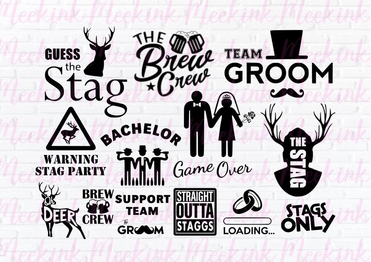 Stag Night Design 1 A4 Theme Sheet