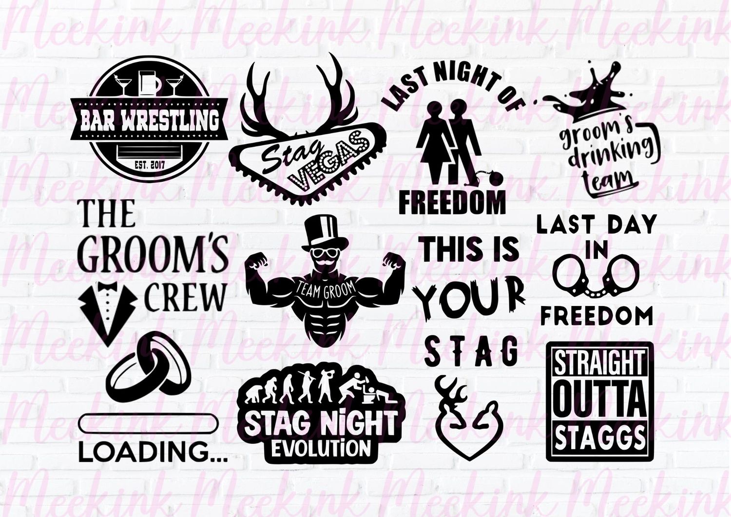 Stag Night Design 3 A4 Theme Sheet