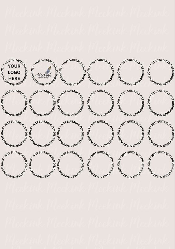 24 x Care Labels UVDTF Decal