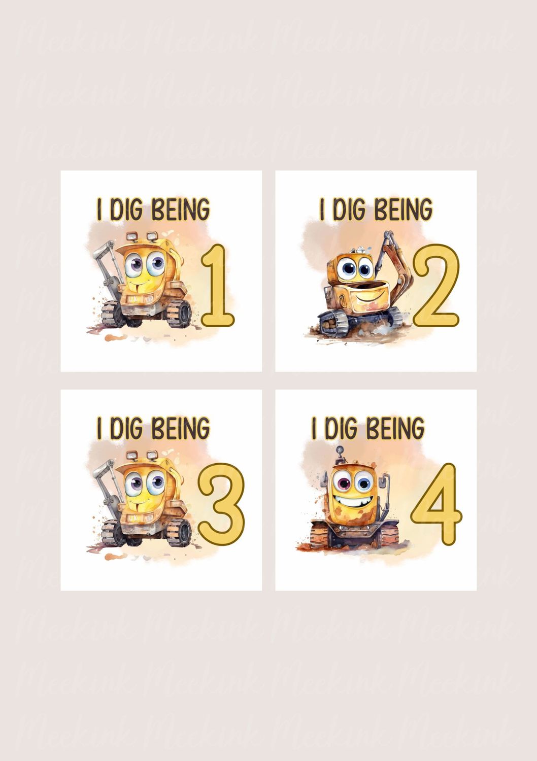 Dig Birthday DTF Decal