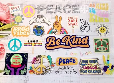 Peace Hippy A4 Theme Sheet