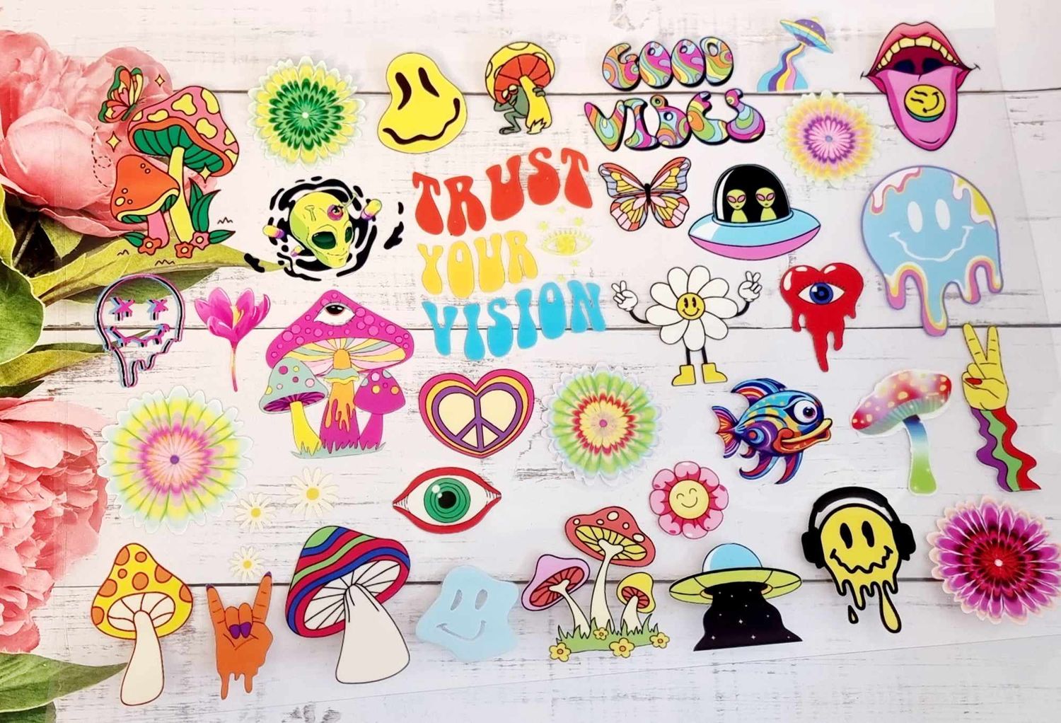 Psychedelic A4 Theme Sheet