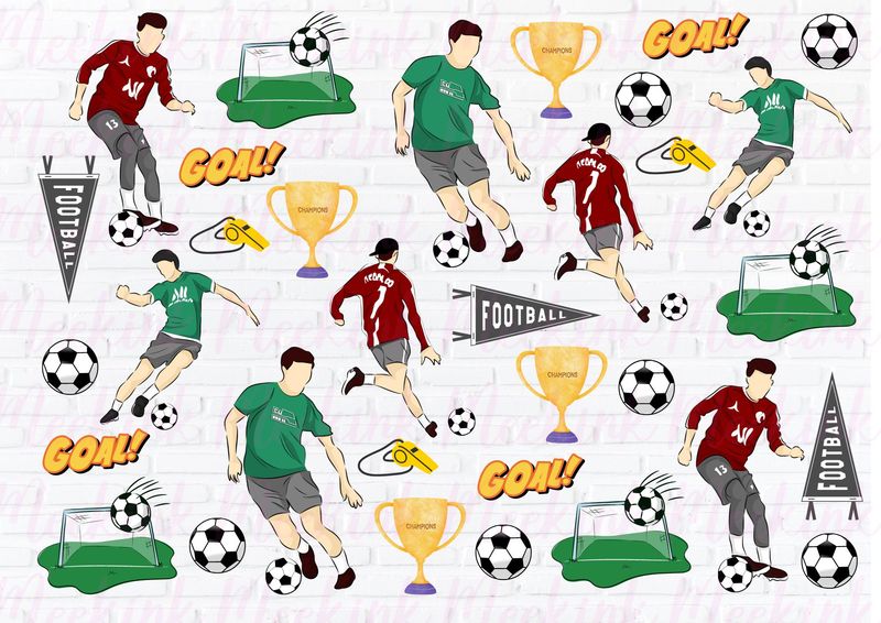 Footballer A4 Theme Sheet